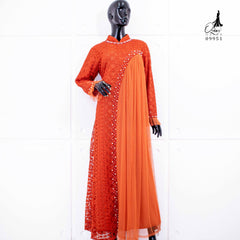 GAMIS OZIAS BROKAT INAYA FIMELA 09951 LD 105 I Gamis Kondangan Wanita I Gamis Fashion Casual