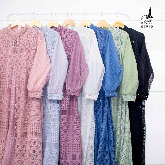 GAMIS OZIAS BROKAT BALIYA 09960  LD 105 I Gamis Jumbo Muslimah I Gamis Formal Nyaman