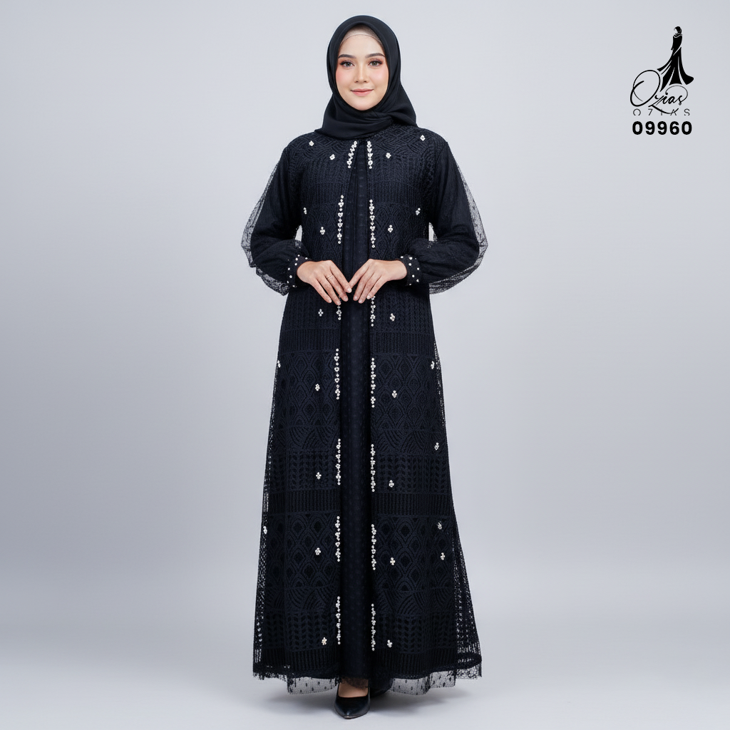 GAMIS OZIAS BROKAT BALIYA 09960  LD 105 I Gamis Jumbo Muslimah I Gamis Formal Nyaman