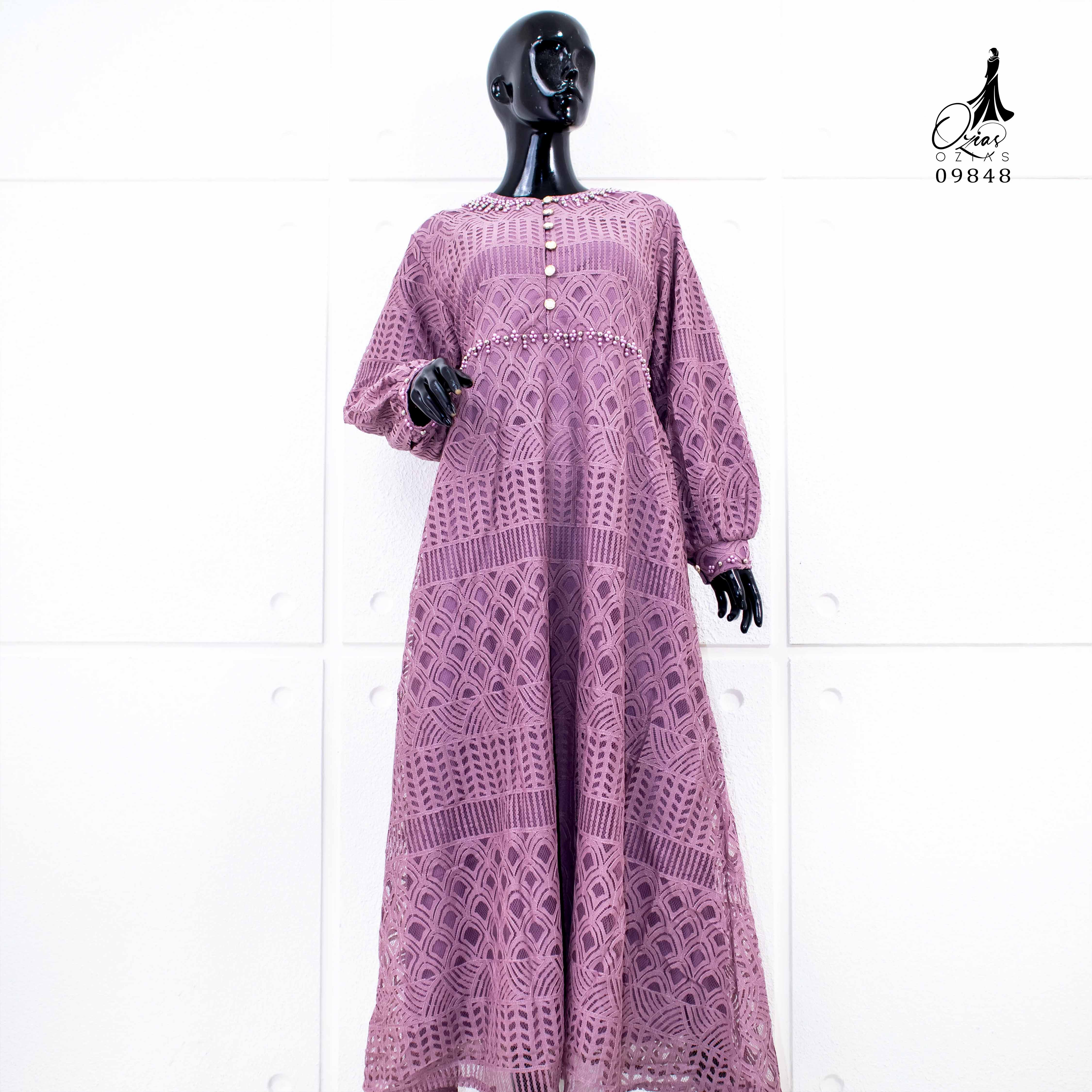 GAMIS OZIAS BROKAT BALIYA 09848 LD 105 I Gamis Busui I Fashion Muslimah