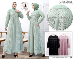 GAMIS OZIAS BROKAT FIMELA 09851 LD 105 I Gamis Moscrepe Simpel I Gamis Kondagan Muslim Panjang