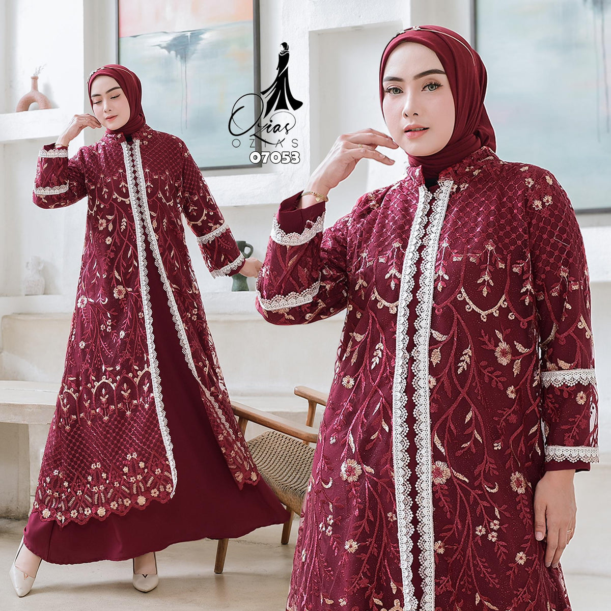 GAMIS OZIAS MARBELA 07053 LD 105 I Gamis Kondangan Mewah I Gamis Fashion Muslimah