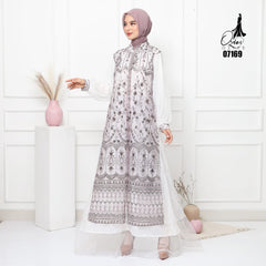 GAMIS OZIAS TILE 07169 LD 105 I Gamis Kondangan Wanita I Gamis Fashion Muslimah