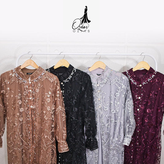 GAMIS OZIAS TILE 07205 LD 105 I Gamis Kondangan Casual I Gamis Fashion Muslimah