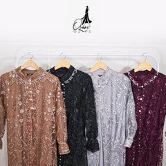 GAMIS OZIAS TILE 07205 LD 105 I Gamis Kondangan Casual I Gamis Fashion Muslimah