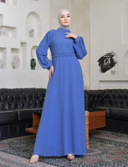 GAMIS OZIAS SIFON CERUTY 09611 LD 105 I Gamis Simpel Kondangan I Fashion Muslimah Busui Friendly Wanita Panjang Nyaman
