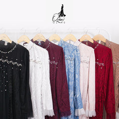 GAMIS OZIAS BROKAT 10017 LD 105 I Gamis Kondangan Mewah I Gamis Pesta