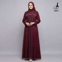 GAMIS OZIAS BROKAT 10017 LD 105 I Gamis Kondangan Mewah I Gamis Pesta