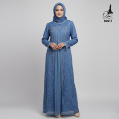 GAMIS OZIAS BROKAT 10017 LD 105 I Gamis Kondangan Mewah I Gamis Pesta