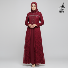 GAMIS OZIAS BROKAT 10017 LD 105 I Gamis Kondangan Mewah I Gamis Pesta