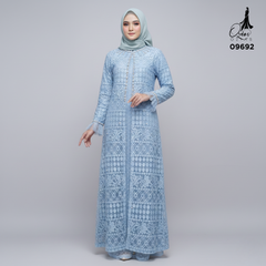 GAMIS OZIAS BROKAT JUMBO FIMELA 09692 LD 105 & LD 120 I Gamis Kondangan Jumbo I Fashion Muslimah Wanita Panjang 2XL