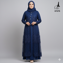 GAMIS OZIAS TILE 07275 LD 105 120 140 I Gamis Kondangan Casual I Gamis Formal Wanita 2XL 4XL