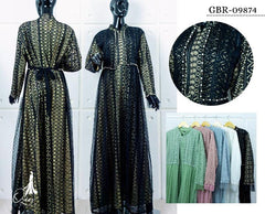GAMIS OZIAS BROKAT ARABELLA 09874 LD 105 dan LD 120 I Gamis Pesta Simpel I Gamis Busui Friendly   Muslim Wanita Nyaman Panjang