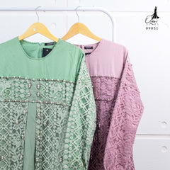 GAMIS OZIAS BROKAT FIMELA 09851 LD 105 I Gamis Moscrepe Simpel I Gamis Kondagan Muslim Panjang