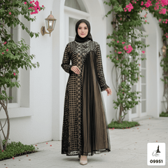 GAMIS OZIAS BROKAT INAYA FIMELA 09951 LD 105 I Gamis Kondangan Wanita I Gamis Fashion Casual