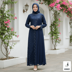 GAMIS OZIAS BROKAT INAYA FIMELA 09951 LD 105 I Gamis Kondangan Wanita I Gamis Fashion Casual