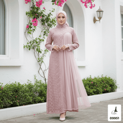 GAMIS OZIAS BROKAT INAYA FIMELA 09951 LD 105 I Gamis Kondangan Wanita I Gamis Fashion Casual