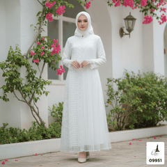 GAMIS OZIAS BROKAT INAYA FIMELA 09951 LD 105 I Gamis Kondangan Wanita I Gamis Fashion Casual