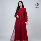 GAMIS BROKAT HARUKA OZIAS 09970 LD 105 I Gamis Fashion Muslimah I Gamis Wanita Cantik Panjang Santai