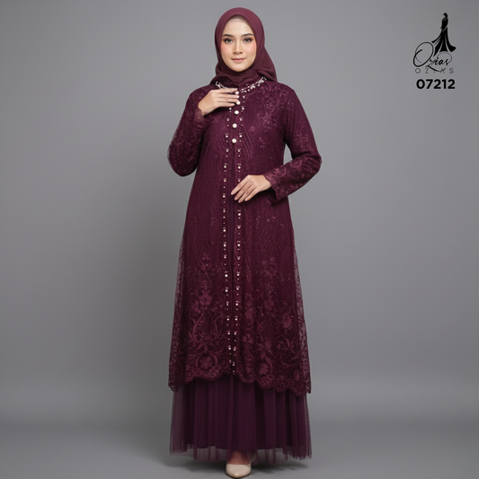 GAMIS OZIAS TILE 07212 LD 105 I Gamis Kondangan I Gamis Tile Premium