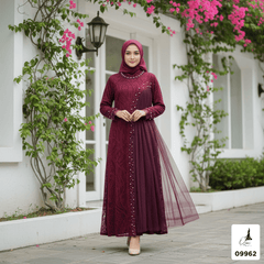GAMIS INAYA AZURA OZIAS 09962 I Gamis Pesta Kondangan I Gamis wisuda Muslimah I Jumbo 5XL