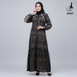 GAMIS OZIAS BROKAT FIMELA 09921 LD 105 & LD 120 I Gamis Mewah Pesta I Fashion Muslim Busui Friendly Fit Motif Nyaman Wanita Dress Panjang Santai Garis