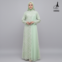 GAMIS OZIAS BROKAT INAYA 09992 LD 105 I Gamis Wisuda Cantik I Gamis Pesta Lamaran Muslim Nyaman 2XL