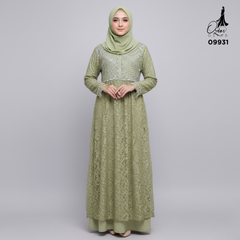 GAMIS OZIAS BRUKAT 09931 LD 105 & LD 120 I Gamis Wanita Syar'i Kondangan l Busana Muslimah l Busui Friendly Santai Panjang 2XL
