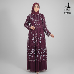 GAMIS OZIAS TILE 07260 LD 1O5 I Gamis Kondangan Wanita I Gamis Fashion Muslimah