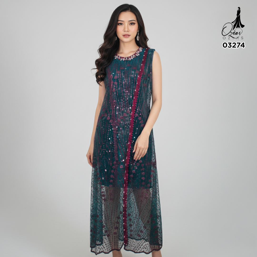 VEST OUTER OZIKO TILE HANA 03274 I Outer Kondangan Muslimah I Luaran Outfit Wanita