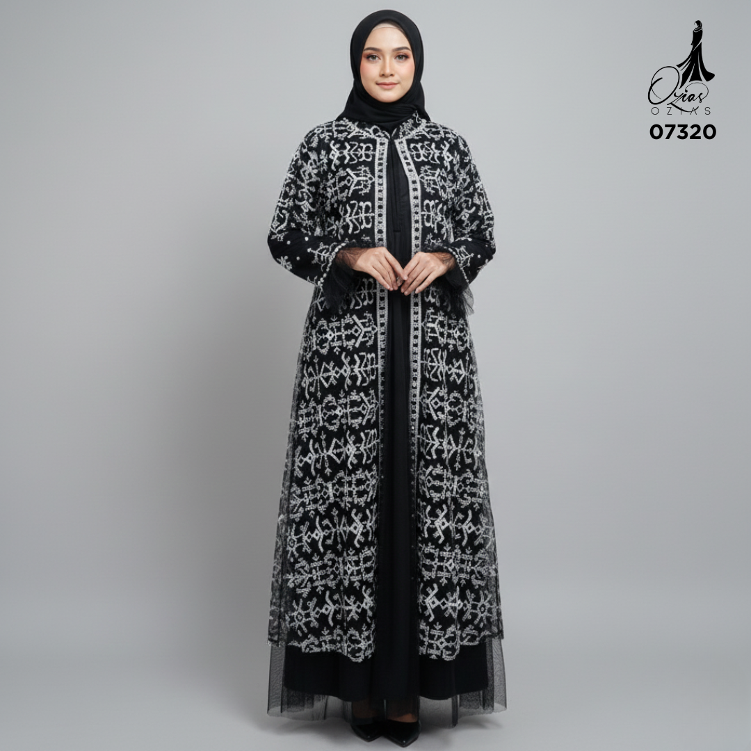 GAMIS OZIAS TILE 07320 LD 105 I Gamis Kondangan Wanita Lebaran I Gamis Fashion Casual Busui