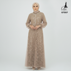 GAMIS OZIAS TILE SPANGLE 07307 LD 105 120 I Gamis Kondangan Wanita I Gamis Fashion Casual 2XL
