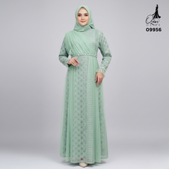 GAMIS OZIAS BROKAT BALIYA 09956 LD 105 & 120  l Gamis Import Premium l Busana Muslimah I Jumbo 2XL