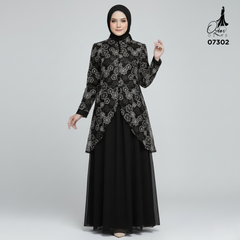 GAMIS OZIAS TILE 07302 LD 105 I Gamis Kondangan Wanita I Gamis Fashion Casual