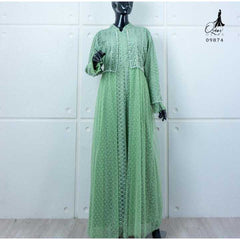 GAMIS OZIAS BROKAT ARABELLA 09874 LD 105 dan LD 120 I Gamis Pesta Simpel I Gamis Busui Friendly   Muslim Wanita Nyaman Panjang