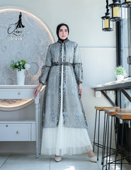 GAMIS OZIAS TILE 07030 LD 105 I Gamis Kondangan Remaja I Gamis Pesta Muslimah Mewah