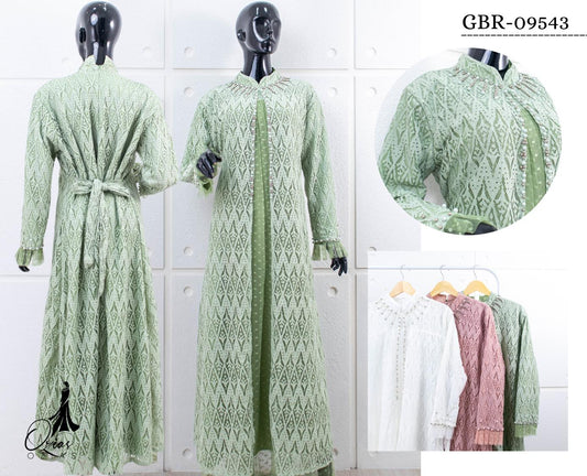 GAMIS OZIAS BROKAT ARGYLIE 09543 LD 120 I Gamis Formal Wisuda I Gamis Wanita Nyaman Panjang 2XL