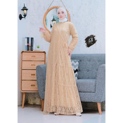 GAMIS OZIAS BROKAT FAMELLA 09367 LD 105 I Gamis Pesta Muslimah I Gamis Busui Friendly