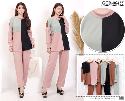 SETELAN KAOS OZIKO PREMIUM IMPORT 06433 I Stelan Wanita I Fashion Formal Nyaman Panjang