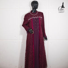 GAMIS OZIAS BROKAT 10017 LD 105 I Gamis Kondangan Mewah I Gamis Pesta