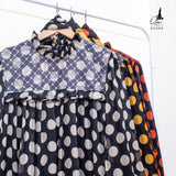 GAMIS OZIAS SIFON POLKA PREMIUM 03994 LD 105 I Gamis Wisuda Wanita I Gamis Pesta Muslimah Panjang Nyaman