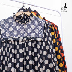 GAMIS OZIAS SIFON POLKA PREMIUM 03994 LD 105 I Gamis Wisuda Wanita I Gamis Pesta Muslimah Panjang Nyaman