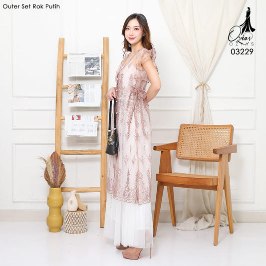 VEST OUTER OZIKO AIKO TILE 03229 LD 105 I Outer Kondangan Casual I Outer Fashion Remaja