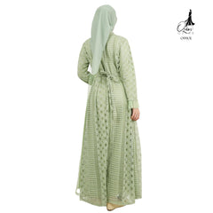 GAMIS INAYA BALIYA OZIAS 09901 I Gamis Pesta kondangan I Hijab Fashion I Jumbo  LD 105 LD 120 LD 140 I Dress Mewah Brokat