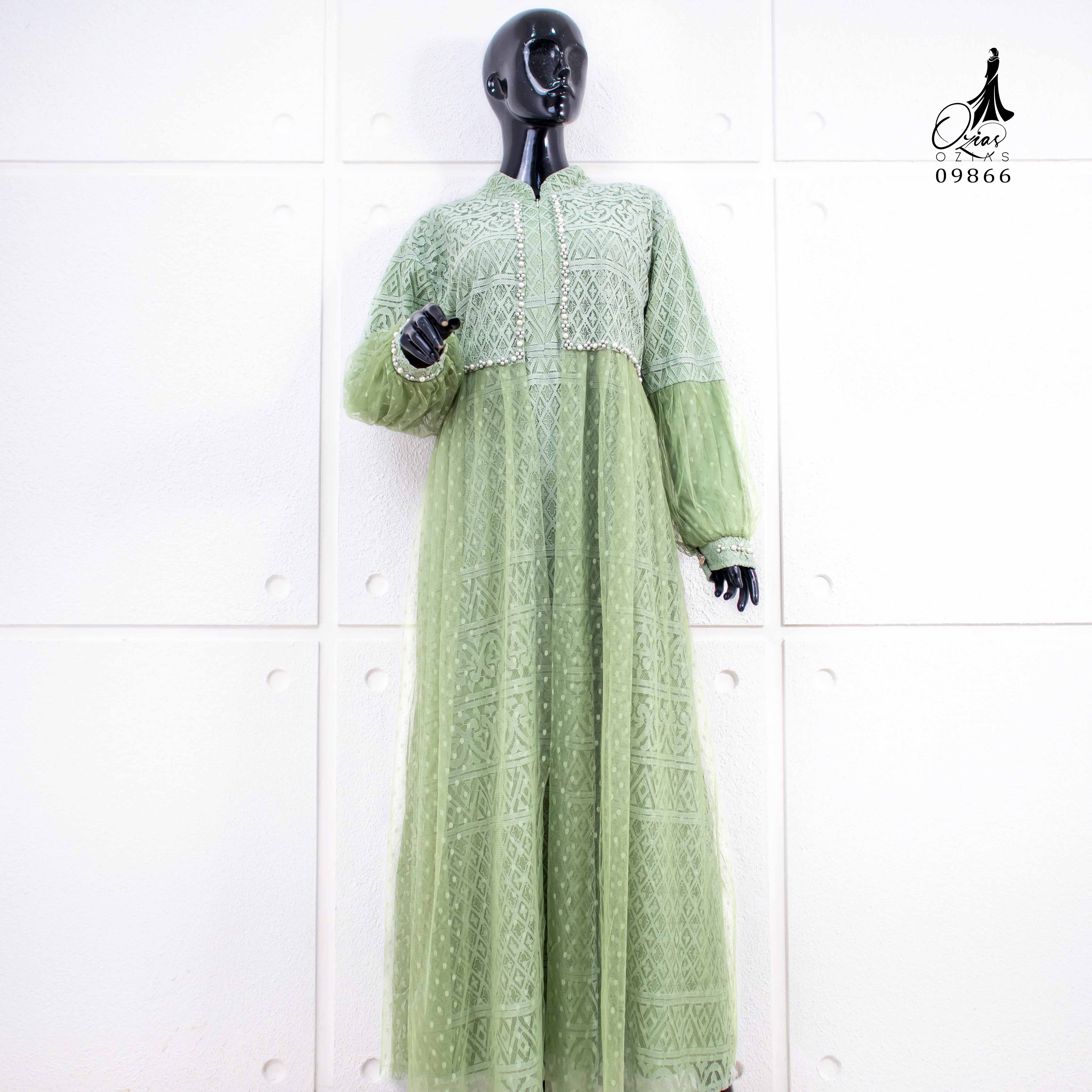 GAMIS OZIAS BROKAT ARABELLA 09866 LD 105 I Gamis Pesta Wanita I Gamis Busui Friendly