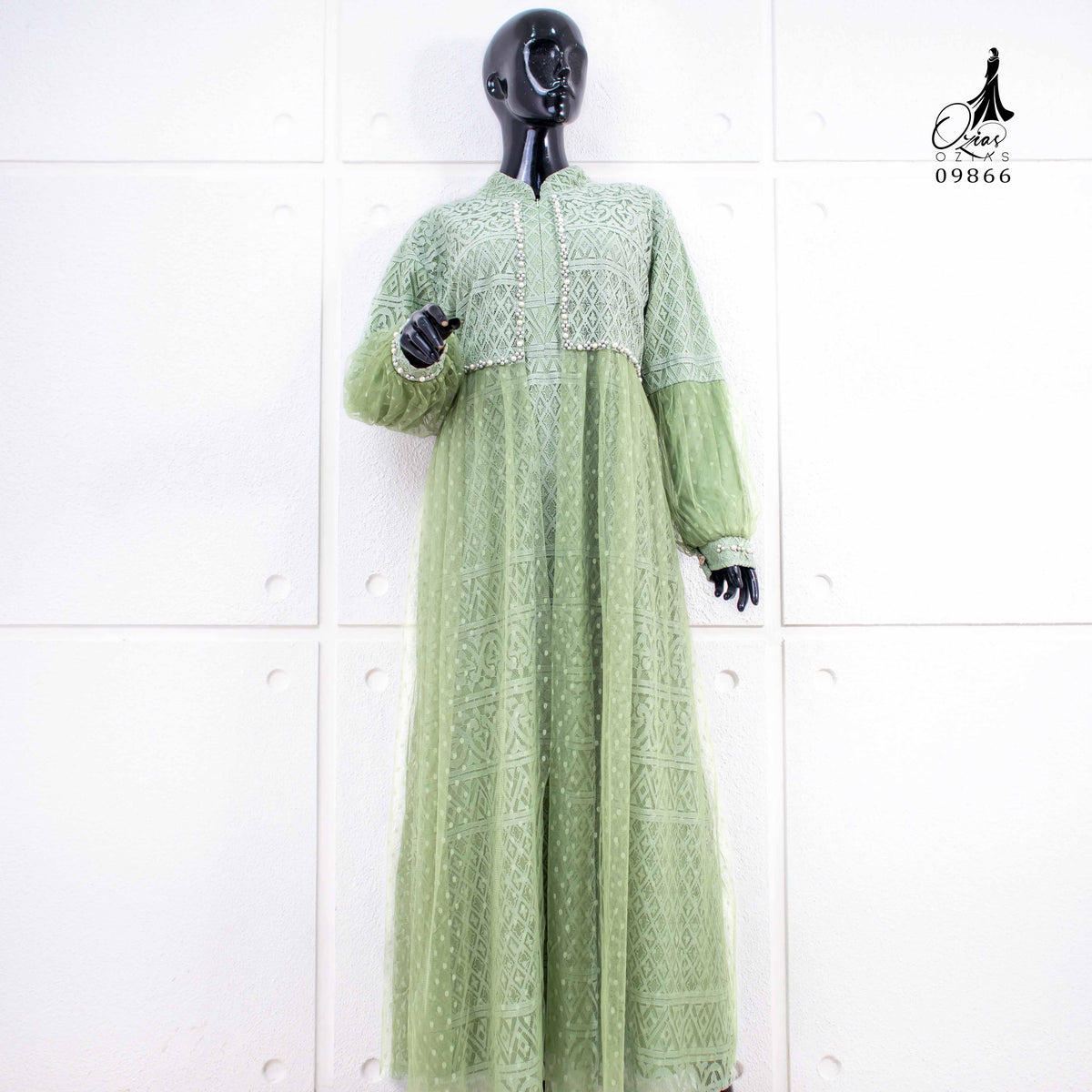 GAMIS OZIAS BROKAT ARABELLA 09866 LD 105 I Gamis Pesta Wanita I Gamis Busui Friendly