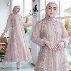 GAMIS OZIAS TILE NAMIRA 07052 I Gamis Pesta Cantik I Gamis Wanita Muslimah