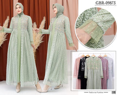 GAMIS OZIAS BROKAT ARABELLA 09873 LD 105 I Gamis Busui l Fashion Muslimah Nyaman Panjang 2XL