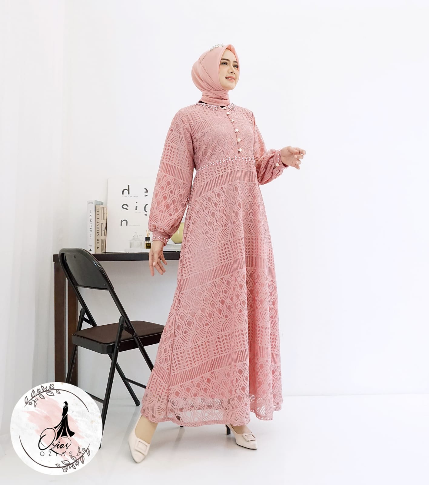 GAMIS OZIAS BROKAT BALIYA 09848 LD 105 I Gamis Busui I Fashion Muslimah