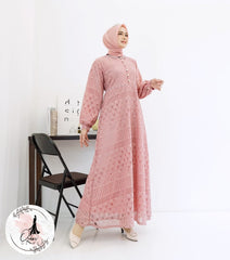 GAMIS OZIAS BROKAT BALIYA 09848 LD 105 I Gamis Busui I Fashion Muslimah